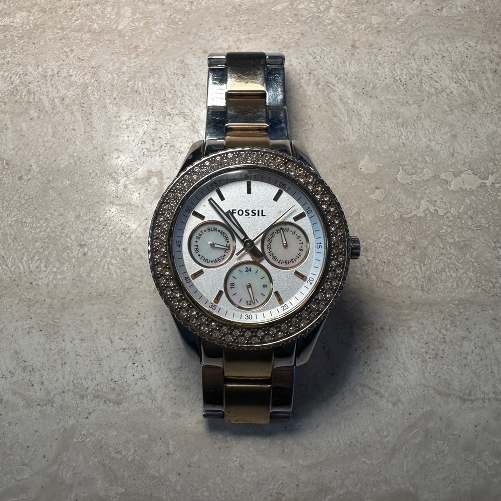 Fossil Women's Two-Tone Silver and Gold Watch